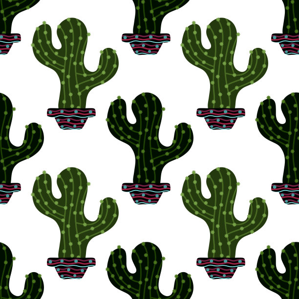 夏季仙人掌印刷织物和纺织品和包装和礼品和卡片和亚麻布图片下载