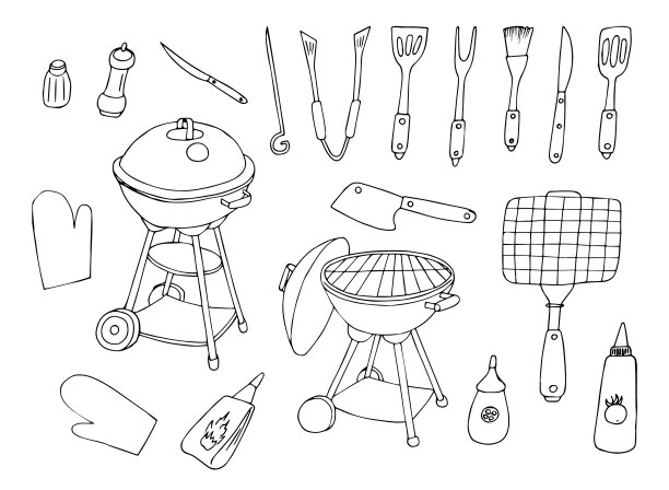 手绘涂鸦烧烤图片下载