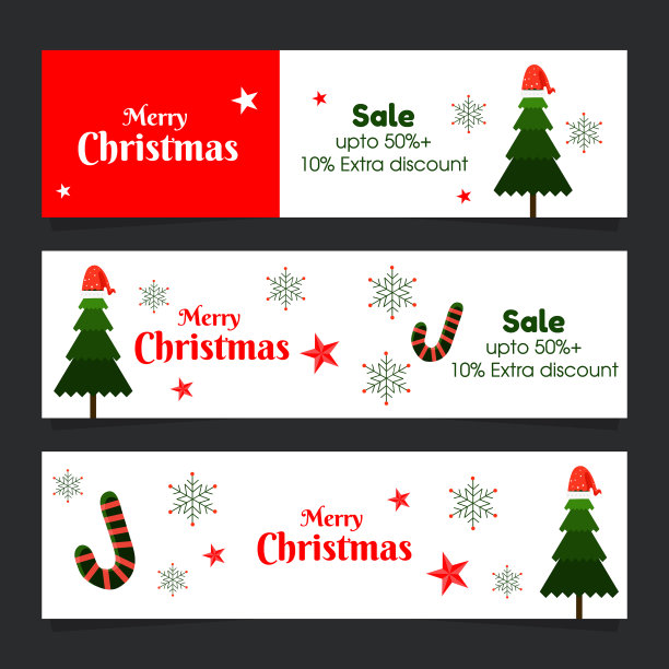 圣诞贺卡横幅设计图片下载