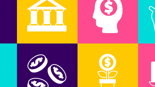 设置盾牌与美元笔记本电脑储蓄罐银行图片下载