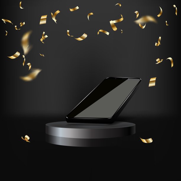 不同等距视角下的黑屏手机模型。矢量图图片下载