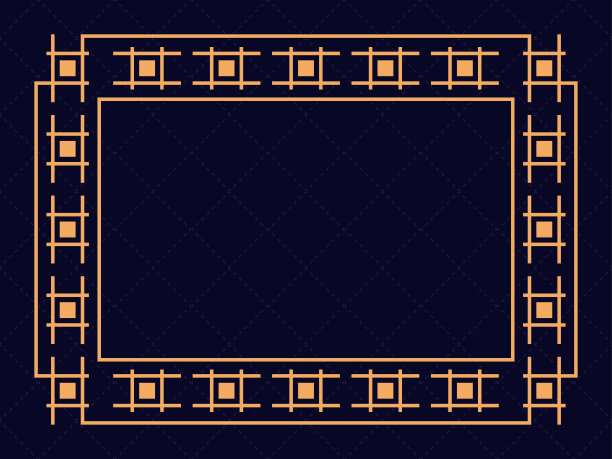 艺术装饰风格的框架。的线性边界。为邀请、传单和贺卡设计一个模板。几何金色的框架。20世纪20 - 30年代的风格。矢量图图片下载
