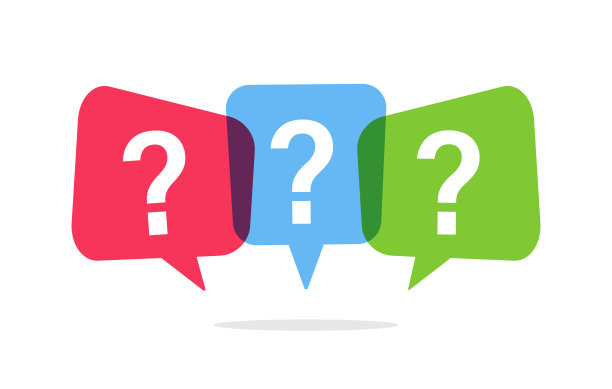 语音气泡与问号，矢量插图图片下载