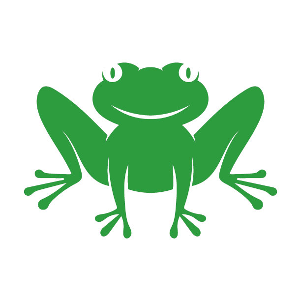青蛙标志模板矢量插图图片下载
