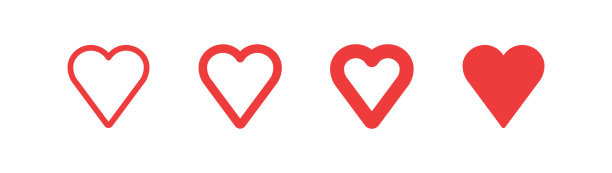 心矢量图标。图片下载