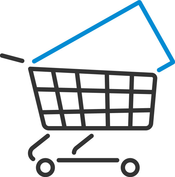 购物车与电视图标图片下载