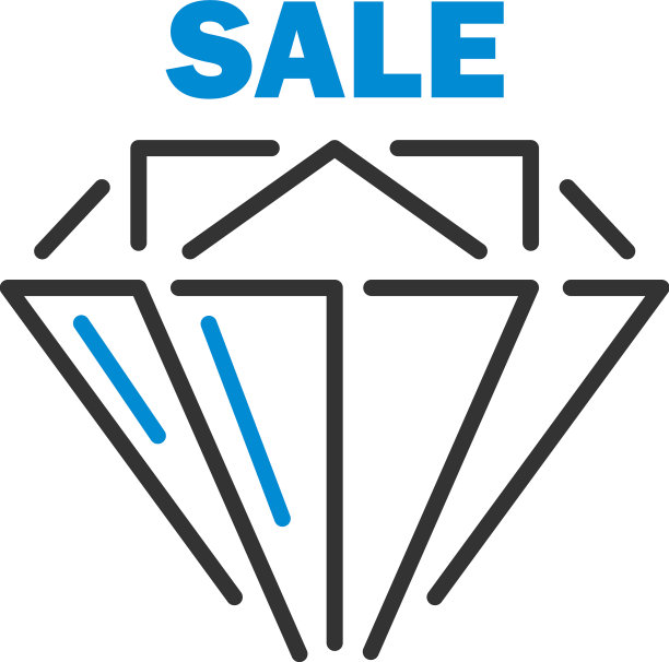 钻石与出售标志图标图片下载