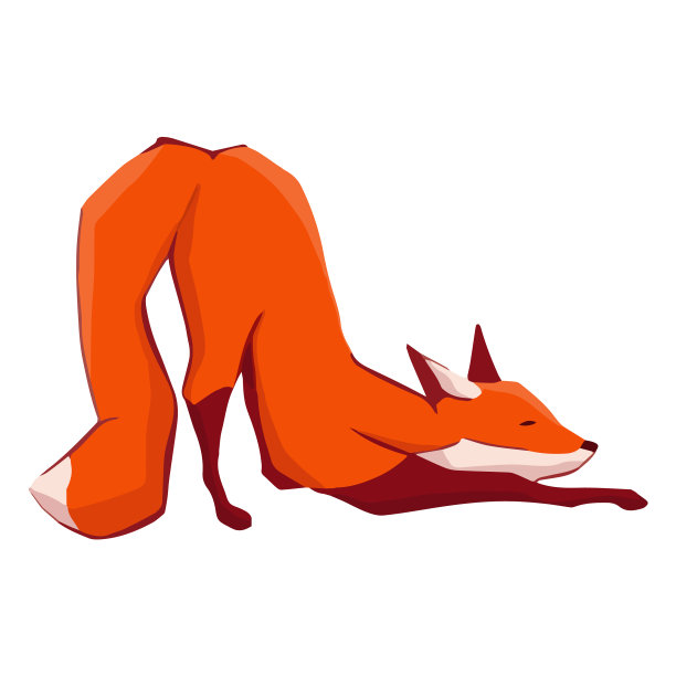 福克斯拉伸可爱图片下载