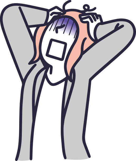 震惊中的女人简单的插图图片下载