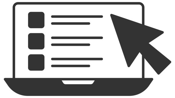 灰色在线测验测试调查或清单图标图片下载