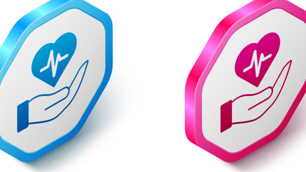 等距人寿保险在手图标孤立上图片下载