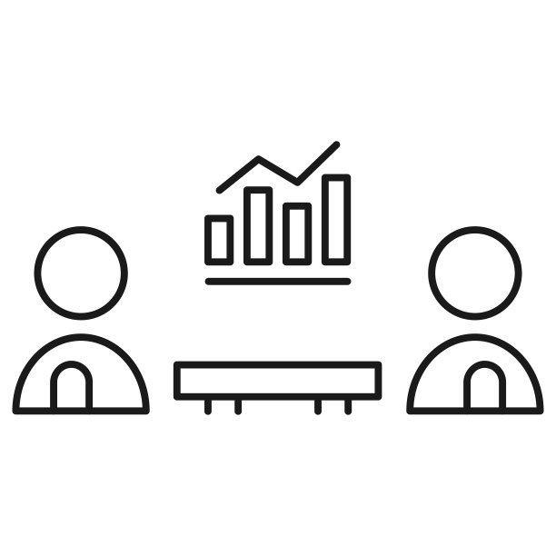 线条艺术商业合作图标设计模板矢量插图图片下载