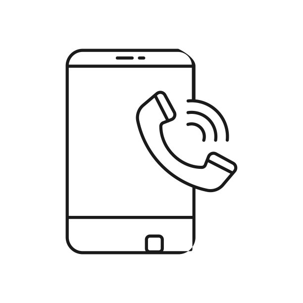 电话电话线艺术联系我们图标设计模板矢量插图图片下载
