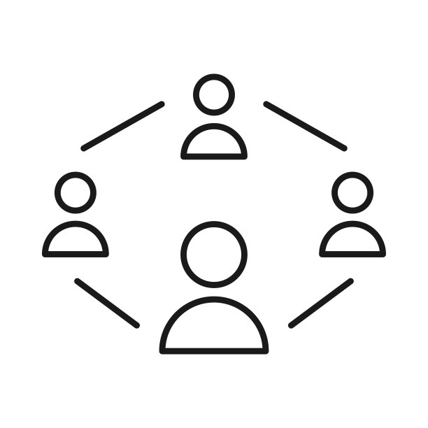 连接线条艺术商业合作图标设计模板矢量素材图片下载