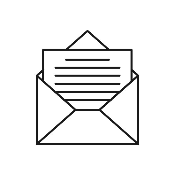 电子邮件线性艺术联系方式图标设计矢量模板图片下载