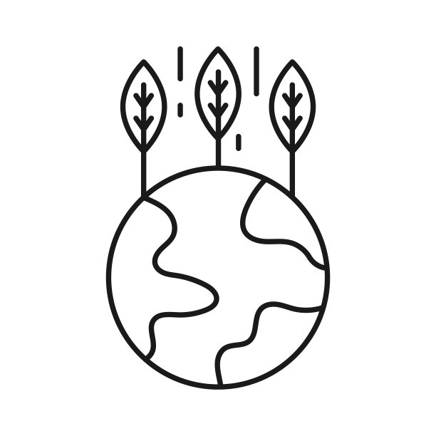 生态线艺术生态图标设计模板矢量插图图片下载