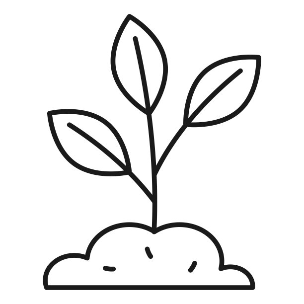 植物线艺术生态图标设计模板矢量插图图片下载