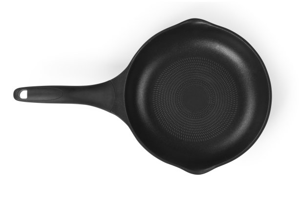 黑色纹理煎锅孤立在白色与剪辑路径图片下载