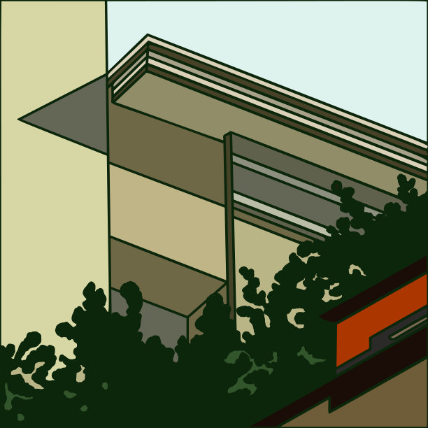 抽象的景观建筑碎片图片下载