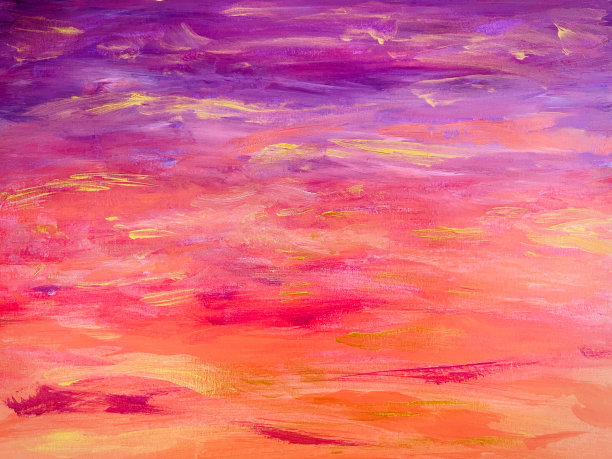 抽象丙烯手绘画，紫色粉红色的背景图片下载