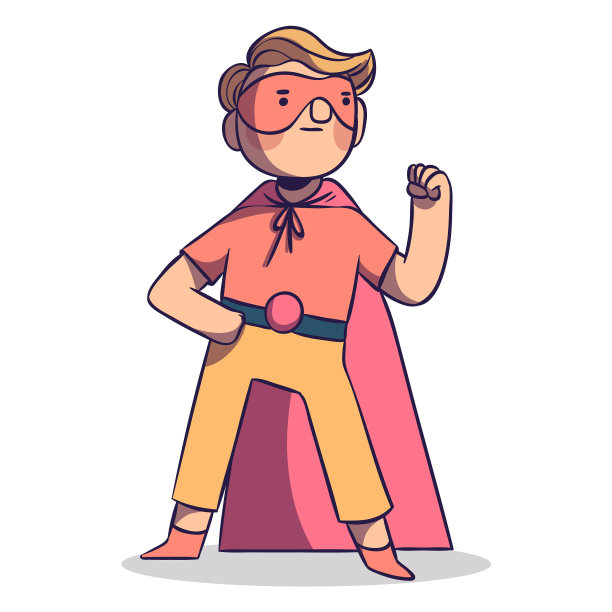 戴面具的超级英雄小孩图片下载