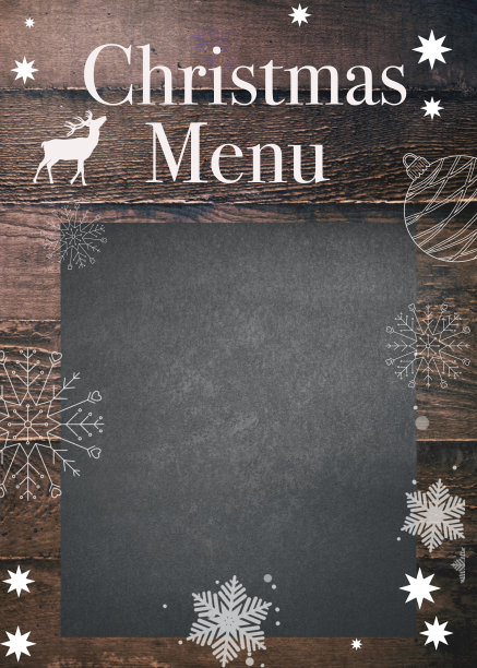 新的圣诞黑板菜单板图片下载