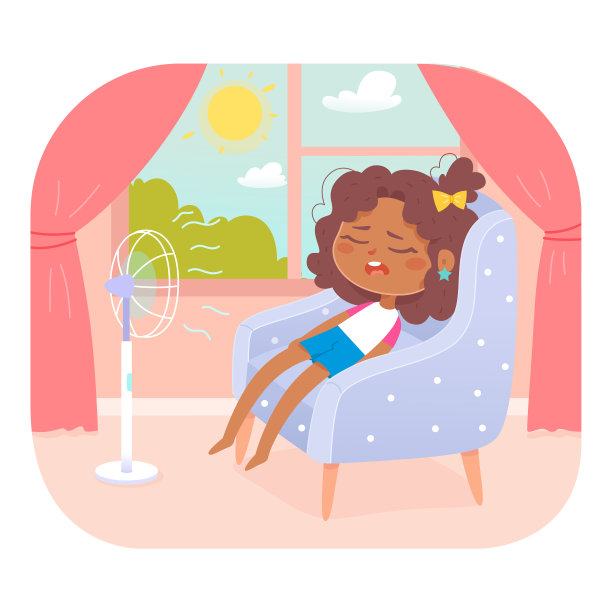 可爱的女孩在炎热的夏天凉爽有趣的孩子图片下载