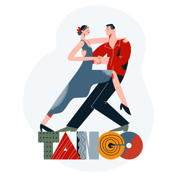 与人跳探戈的舞者摆性感姿势的淑女图片下载