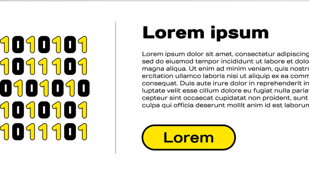 行二进制代码图标隔离在白色背景图片下载