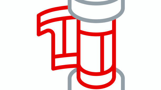 线相机古董胶卷卷墨盒图标图片下载