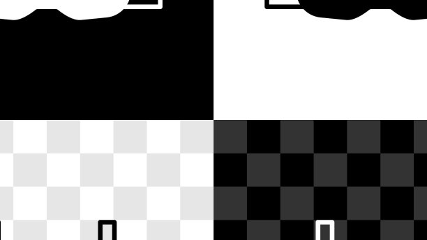 设置胸罩图标隔离在黑色和白色图片下载