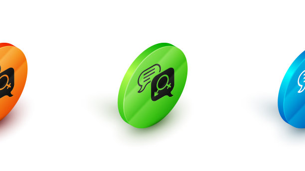 等距性别平等图标孤立在白色图片下载