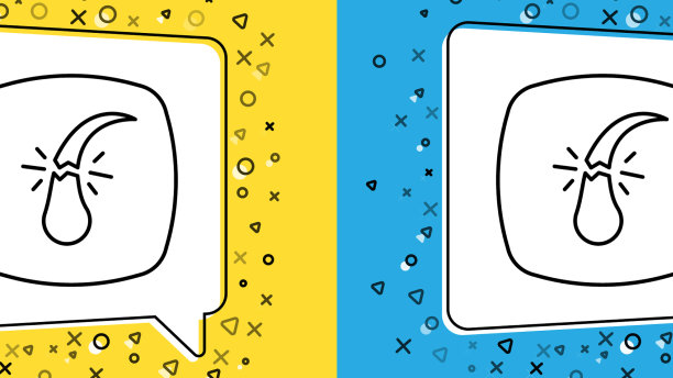 设定线断毛囊图标孤立上图片下载