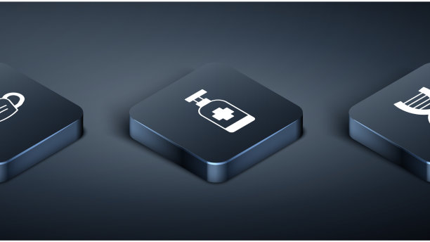 设置等距医用防护口罩DNA符号图片下载