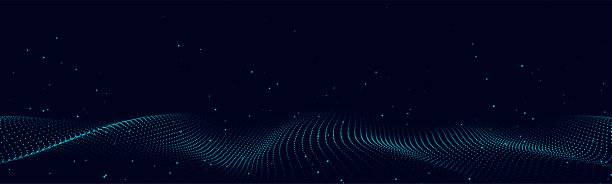 摘要矢量技术的粒子波。大数据可视化。背景与运动点和线。人工智能。图片下载