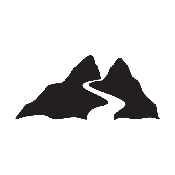 山图标标志业务模板矢量插图图片下载