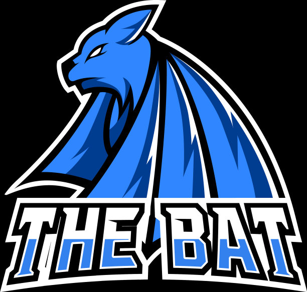 深蓝色蝙蝠吸血鬼吉祥物体育游戏电子竞技图片下载