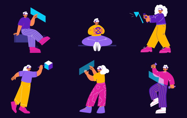 人们使用虚拟现实眼镜图片下载