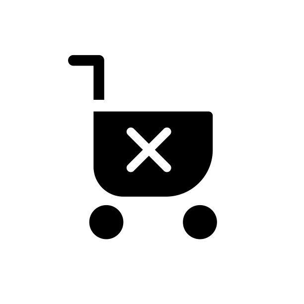黑色购物车字形UI图标图片下载