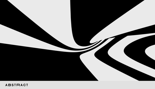黑白设计。图案与光学错觉。抽象条纹背景。矢量插图。图片下载