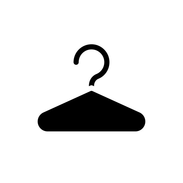 衣架黑色字形ui图标图片下载