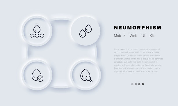 水滴设置图标。大海，河流，世界海洋，新鲜，盐，checkmark，放大镜，清洁，实验室分析，生态，饮料，洗涤。自然的概念。新生变形样式。矢量线图标的业务图片下载