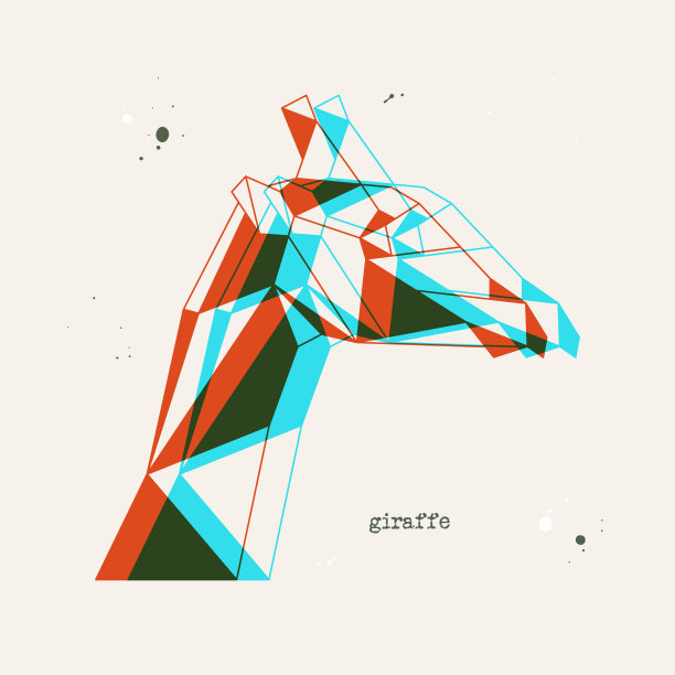 多边形长颈鹿图片下载