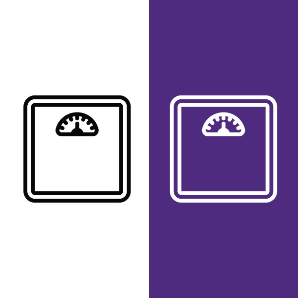 身体比例矢量图标Logo轮廓风格图片下载