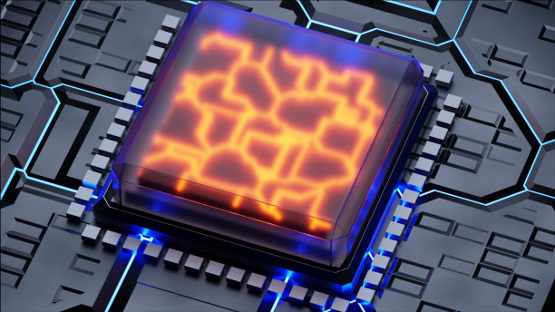 3D渲染CPU中央处理器单元芯片组图片下载