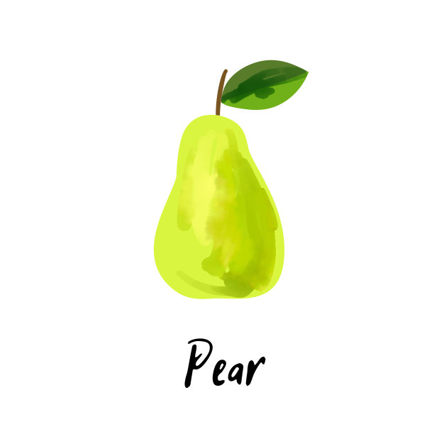 梨的一种，孤立在一个白色的图片下载