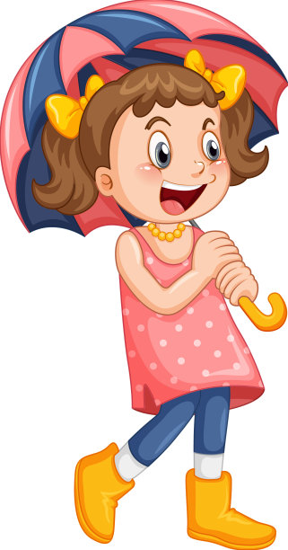 撑伞的可爱女孩图片下载
