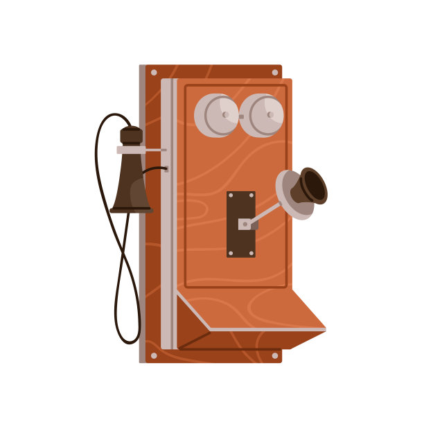 复古磁墙设置旧磁电话图片下载