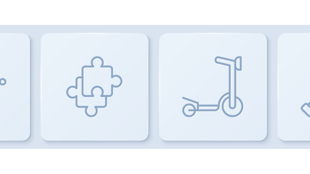 设定线射线枪滑板车拼图碎片图片下载