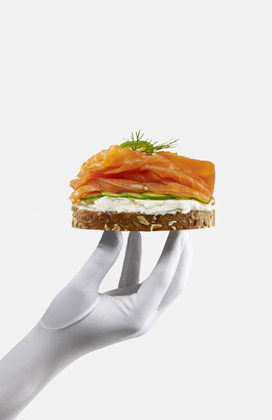 烟熏三文鱼三明治图片下载